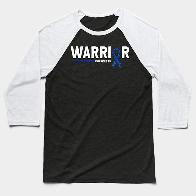 Colon Cancer Warrior Baseball T-Shirt by TheBestHumorApparel